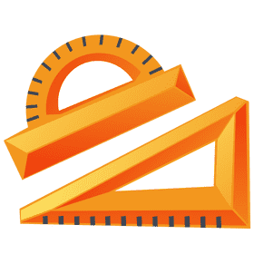 Protractor set clipart