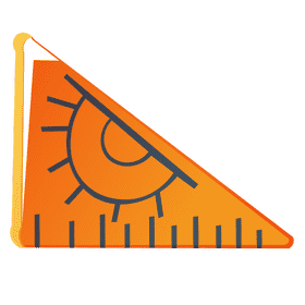 Protractor triangle clipart