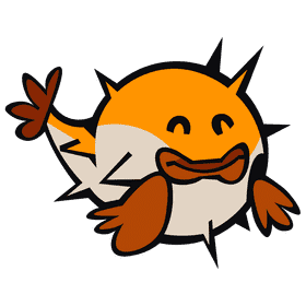 Pufferfish happy clipart