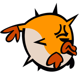 Pufferfish angry clipart