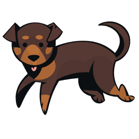 Puppy brown clipart
