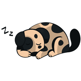 Puppy sleeping clipart