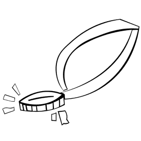 Reward medal black and white clipart