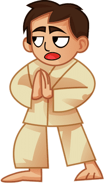 Martial arts reverance clipart