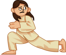 Martial arts stretching clipart