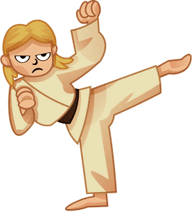 Martial arts strike clipart