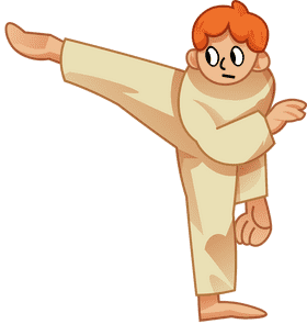 Martial arts strike clipart