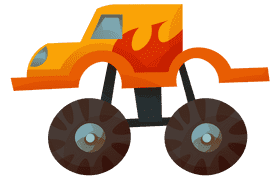 Monster truck fire clipart