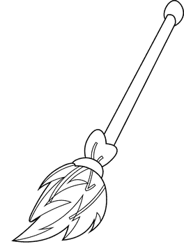 Mop standart black and white clipart