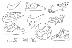 Nike black and white vector