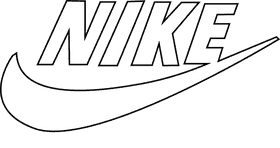 Nike logo black and white clipart