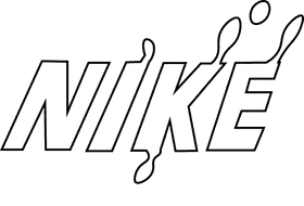 Nike logo melted black and white clipart