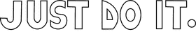 Nike tagline black and white clipart
