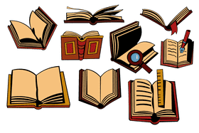 Open book vector