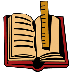 Open book ruler clipart