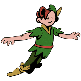 Peter pan flying clipart