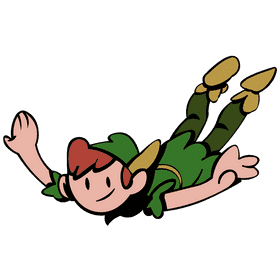 Peter pan flying clipart