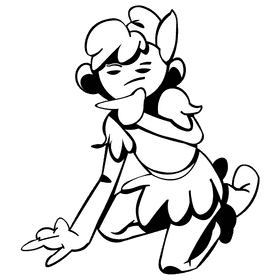 Peter pan serching black and white clipart