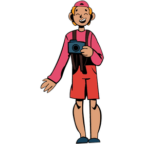 Photographer boy clipart