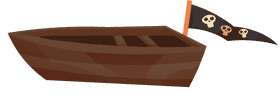 Pirate ship boat clipart