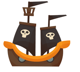 Pirate ship double clipart