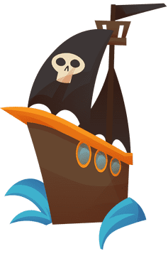 Pirate ship high clipart