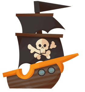 Pirate ship small clipart