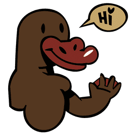 Platypus affable clipart