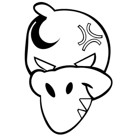 Platypus angry black and white clipart