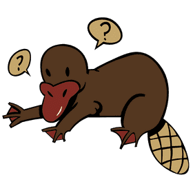 Platypus confused clipart
