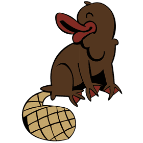 Platypus happy clipart
