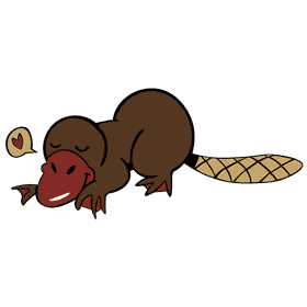 Platypus sleep clipart