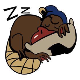 Platypus sleep clipart