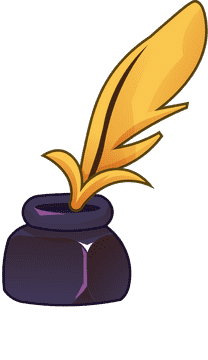 Poetry inkwell clipart