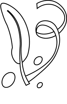 Poetry pen black and white clipart