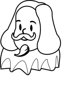 Poetry poet black and white clipart