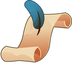 Poetry scroll clipart