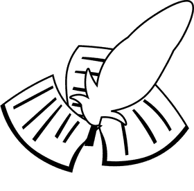 Poetry sheet black and white clipart