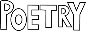 Poetry sign black and white clipart