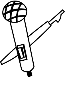 Poetry tools black and white clipart