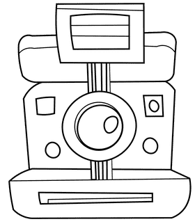 Polaroid black and white clipart