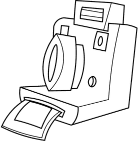 Polaroid black and white clipart