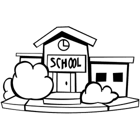 School standart black and white clipart