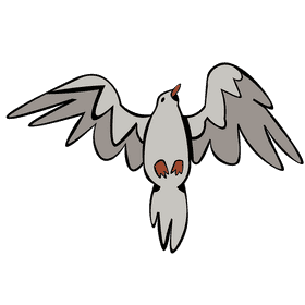 Seagull flying clipart