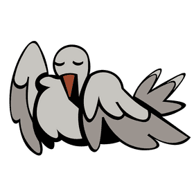 Seagull sitting clipart