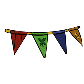 Shamrock flags clipart