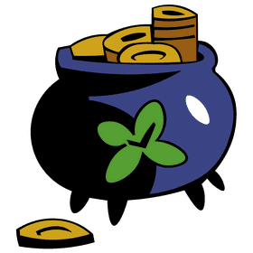 Shamrock pot clipart