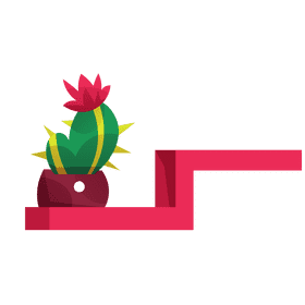 Shelf cactus clipart