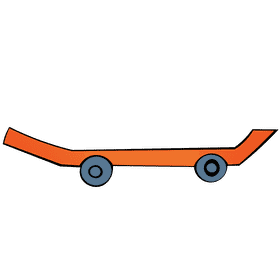 Skateboard profile clipart