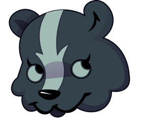 Skunk head clipart